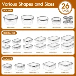 52 Pcs Larger Food Storage Containers with Lids Airtight (26 Containers & 26 Lids), Meal Prep Container for Pantry & Kitchen Organization, BPA-Free, Leak-Proof with Labels & Marker Pen