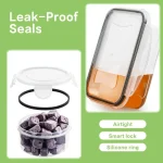 32 Pieces Food Storage Containers Set with Snap Lids (16 Lids + 16 Containers), Plastic Containers, BPA-Free Lunch Container Bento Box for Home, Black