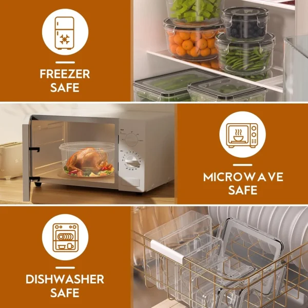 52 Pcs Larger Food Storage Containers with Lids Airtight (26 Containers & 26 Lids), Meal Prep Container for Pantry & Kitchen Organization, BPA-Free, Leak-Proof with Labels & Marker Pen
