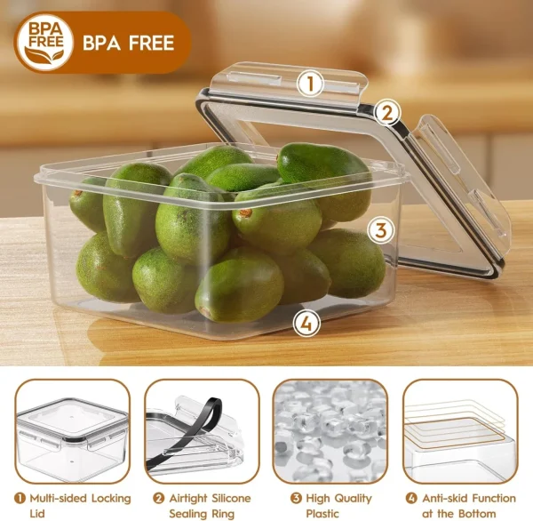52 Pcs Larger Food Storage Containers with Lids Airtight (26 Containers & 26 Lids), Meal Prep Container for Pantry & Kitchen Organization, BPA-Free, Leak-Proof with Labels & Marker Pen