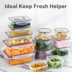32 Pieces Food Storage Containers Set with Snap Lids (16 Lids + 16 Containers), Plastic Containers, BPA-Free Lunch Container Bento Box for Home, Black