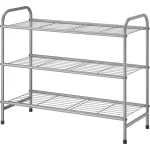 Shoe Rack, Stainless Steel Shoe Organizer, Sturdy Shoe Rack for Closet and Front Door Entrance, Free Standing Shoe Shelf, Closet Organizers and Storage, Grey