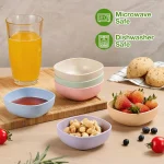 6 Pack Wheat Straw Soy Sauce Dishes, 4.5 OZ Small Dessert Bowls, Unbreakable Dipping Bowl, Pinch Bowls Set, Dipping Sauce Cups, Mini Prep Bowls, Dip Bowls for Side Dish, Ketchup, Soy, BBQ