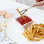 Ultra-Strong 3 Oz 6 Pack Ceramic Dip Bowls Set, Mini Bowl Soy Sauce Plate, Condiment Server, Can be Used for Ketchup, Vinegar,BBQ and Party Dinner