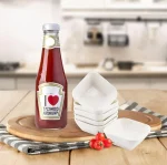 Ultra-Strong 3 Oz 6 Pack Ceramic Dip Bowls Set, Mini Bowl Soy Sauce Plate, Condiment Server, Can be Used for Ketchup, Vinegar,BBQ and Party Dinner