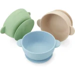 3 Pack Stainless Steel Baby Suction Bowls, Non-Slip Child Food Bowl with Silicone Sleeve for Kids Toddlers Infants, Unbreakable & Mess Free