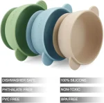 3 Pack Stainless Steel Baby Suction Bowls, Non-Slip Child Food Bowl with Silicone Sleeve for Kids Toddlers Infants, Unbreakable & Mess Free