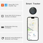 Tracker Tags 2 Pack, Luggage Tracking Compatible, Key Finder Locator With Sound, Smart Item Finder for Keys, Bags, Suitcases, Black