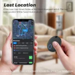Tracker Tags 2 Pack, Luggage Tracking Compatible, Key Finder Locator With Sound, Smart Item Finder for Keys, Bags, Suitcases, Black