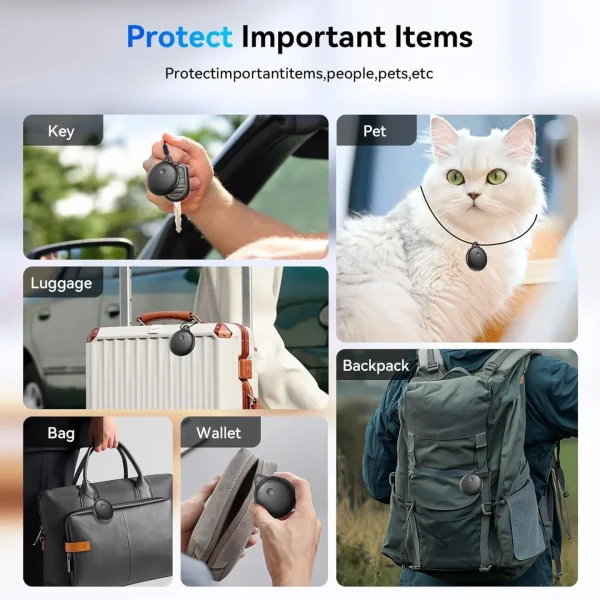 Air Tags-4 Pack, Smart Bluetooth Tracker Work with Apple Find My, Key Finders and Find My Tracker, Game Changer Waterproof Smart Tag with Key Ring GPS Tracker Tag for Keys/Luggage/Wallet/Pets etc