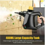 Askmuse Steam Cleaner Handheld 230°F Pressurized Steamer, 400ml Large Tank, 9-in-1 Multi-Surface Cleaning Machine for Home, Car, Windows, Tile, Grout and Furniture, Portable Steam Cleaning Appliance