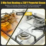 Askmuse Steam Cleaner Handheld 230°F Pressurized Steamer, 400ml Large Tank, 9-in-1 Multi-Surface Cleaning Machine for Home, Car, Windows, Tile, Grout and Furniture, Portable Steam Cleaning Appliance