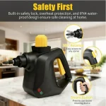Askmuse Steam Cleaner Handheld 230°F Pressurized Steamer, 400ml Large Tank, 9-in-1 Multi-Surface Cleaning Machine for Home, Car, Windows, Tile, Grout and Furniture, Portable Steam Cleaning Appliance