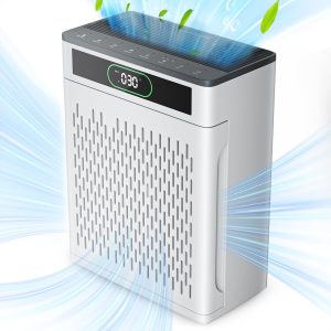 Askmuse HEPA Air Purifiers for Home Large Room up to 2000 sqft, Air Purifier with Washable Filter, Air Quality Display, Timer, Sleep Mode, Quiet Air Cleaners for Home Pets,Odors,Allergies,Pollen,Dust