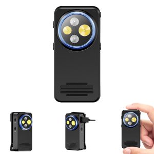 Askmuse EDC Flashlight Clip-on Light, 600 Lumens Rechargeable LED Flashlight with Magnetic Clip and Multi-Mode Brightness, USB-C Portable Light for Cap, Backpack, Camping, Cycling, Emergency