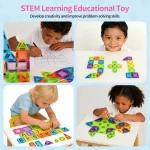 Askmuse 250PCS Magnetic Tiles, Magnet Building Toys for Kids, Christmas STEM Building Magnetic Blocks Set, Strong Magnetic Construction Tiles, Creative Educational Gift for Toddlers Boys Girls 3+