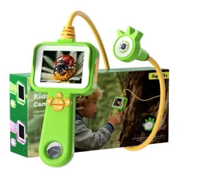 Askmuse Kids Borescope Camera with Light, Independent STEM Exploration Toy, 1080P HD Kids Endoscope with Built-In Display, Outdoor Science Toy and Microscope for Kids, Waterproof Snake Camera Gift