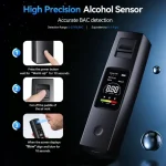 Askmuse Portable Alcohol Breathalyzer Tester: Personal Breathalyzers for Alcohol, USB-C Rechargeable Pocket Breathalyzer with Precision Sensor, Color LCD & Voice Alert for Home & Party Use