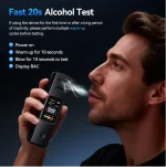 Askmuse Portable Alcohol Breathalyzer Tester: Personal Breathalyzers for Alcohol, USB-C Rechargeable Pocket Breathalyzer with Precision Sensor, Color LCD & Voice Alert for Home & Party Use