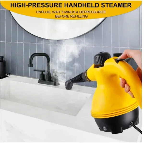 Askmuse Steam Cleaner for Home: Handheld Steamer for Cleaning, Multi-Surface Pressurized Portable Steamer for Cleaning Grout, Floor, Upholstery, Car, Windows, Bathroom, Kitchen