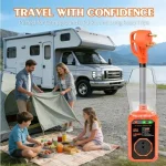 Askmuse RV Surge Protector 30 Amp, 12000 Joules Camper Power Protector, Smart Circuit Analyzer with LED Indicator, Waterproof Electrical Protection, 30 Amp RV Plug, Motorhome Camper Accessories