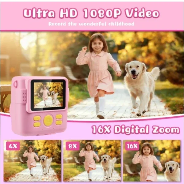 Instant Camera for Kids 3-12: Askmuse Kids Print Camera for Boys, Girls, Kids Camera Instant Print, Pink