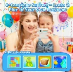 Askmuse Kids Instant Print Camera,2.4in HD Screen,48MP Photo,1080P Video,Rechargeable,Toy Camera with Games Music,Ideal Birthday Gift for Boys Girls
